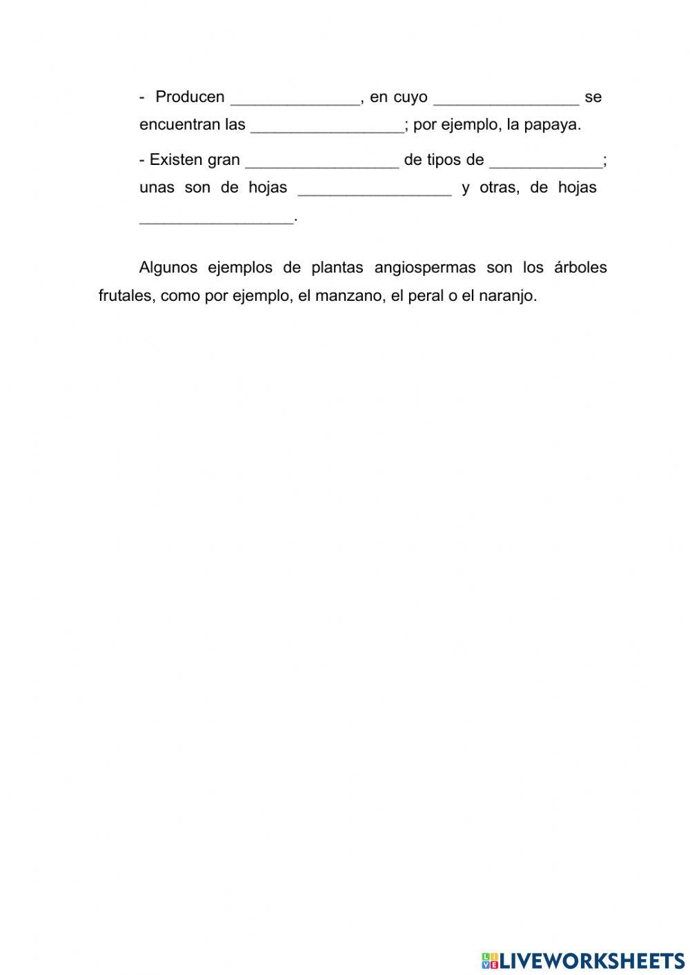 Las plantas con flores