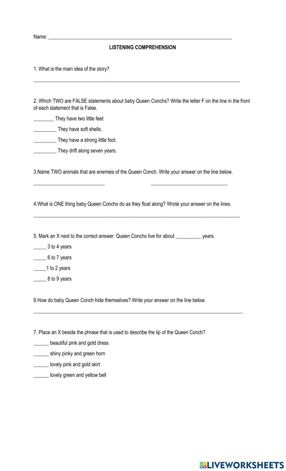 Listening Comprehension