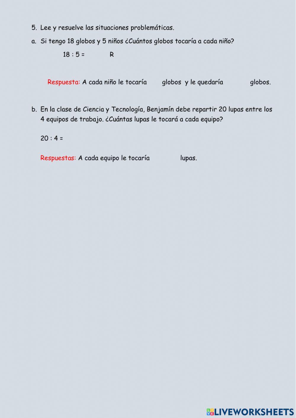 Nociones de división