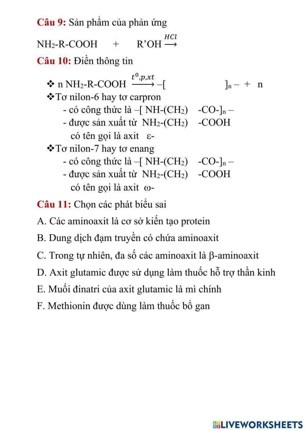 Aminoaxit: Tính chất, ứng dụng