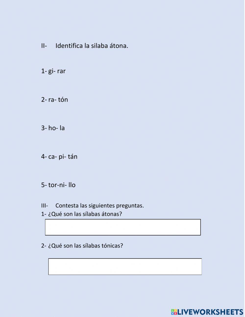 Sìlaba tònica y àtona