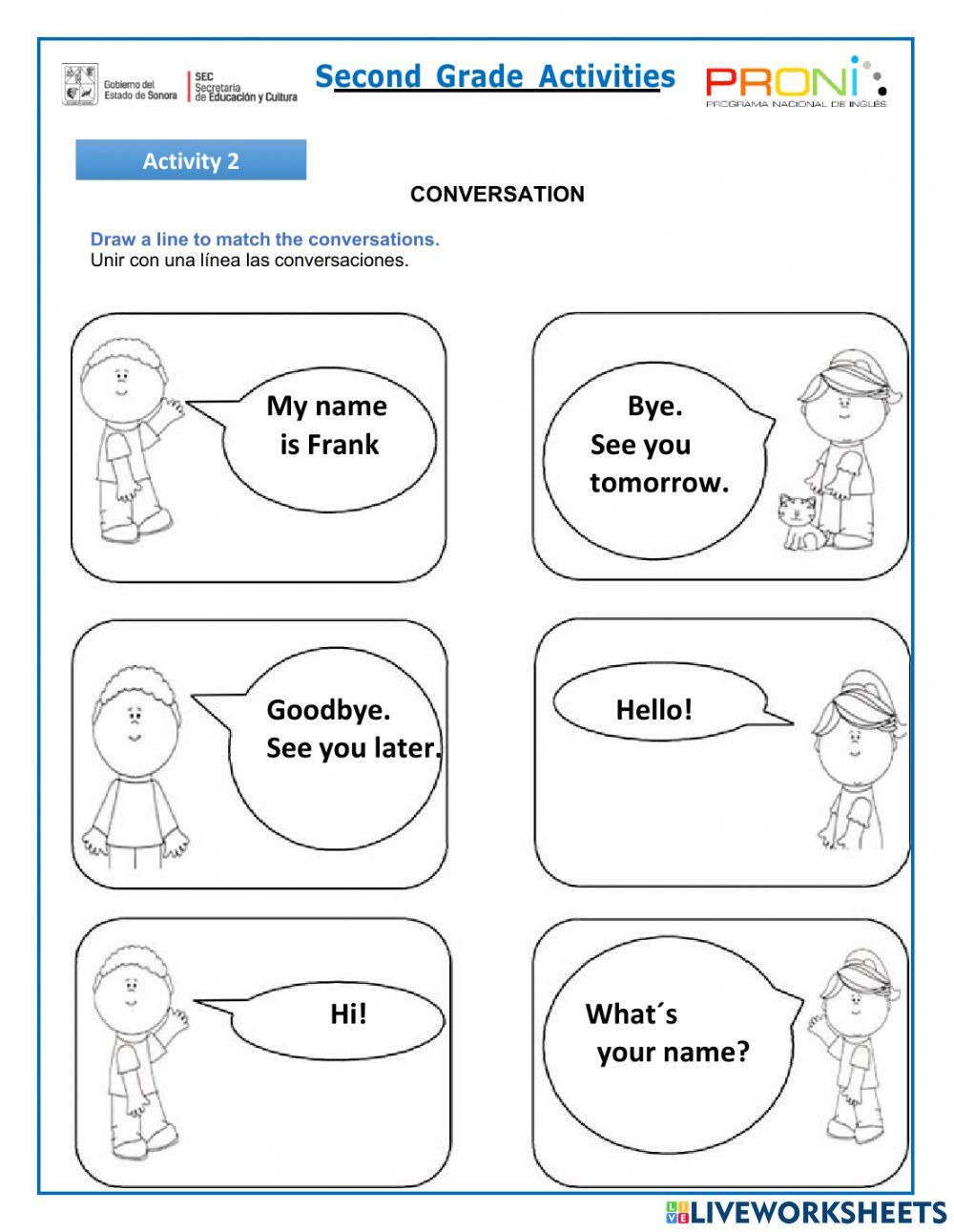 2nd Grade Evaluación Primer Trimestre K