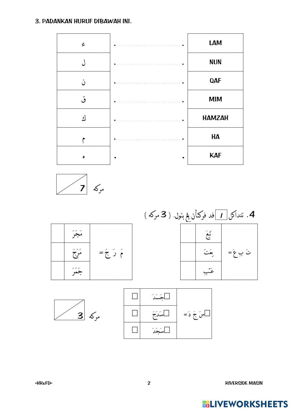 Soalan ahkhir irk tahun 1