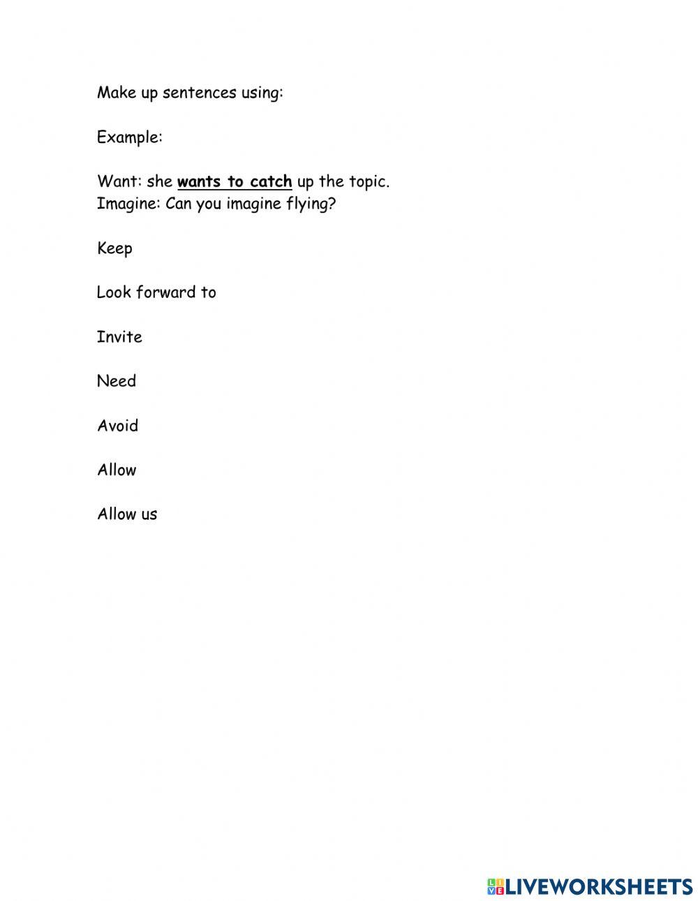 Gerunds and infinitives