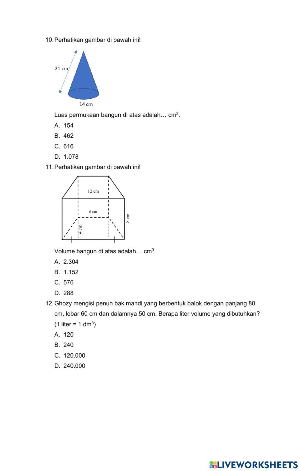 Ulangan Bangun Ruang