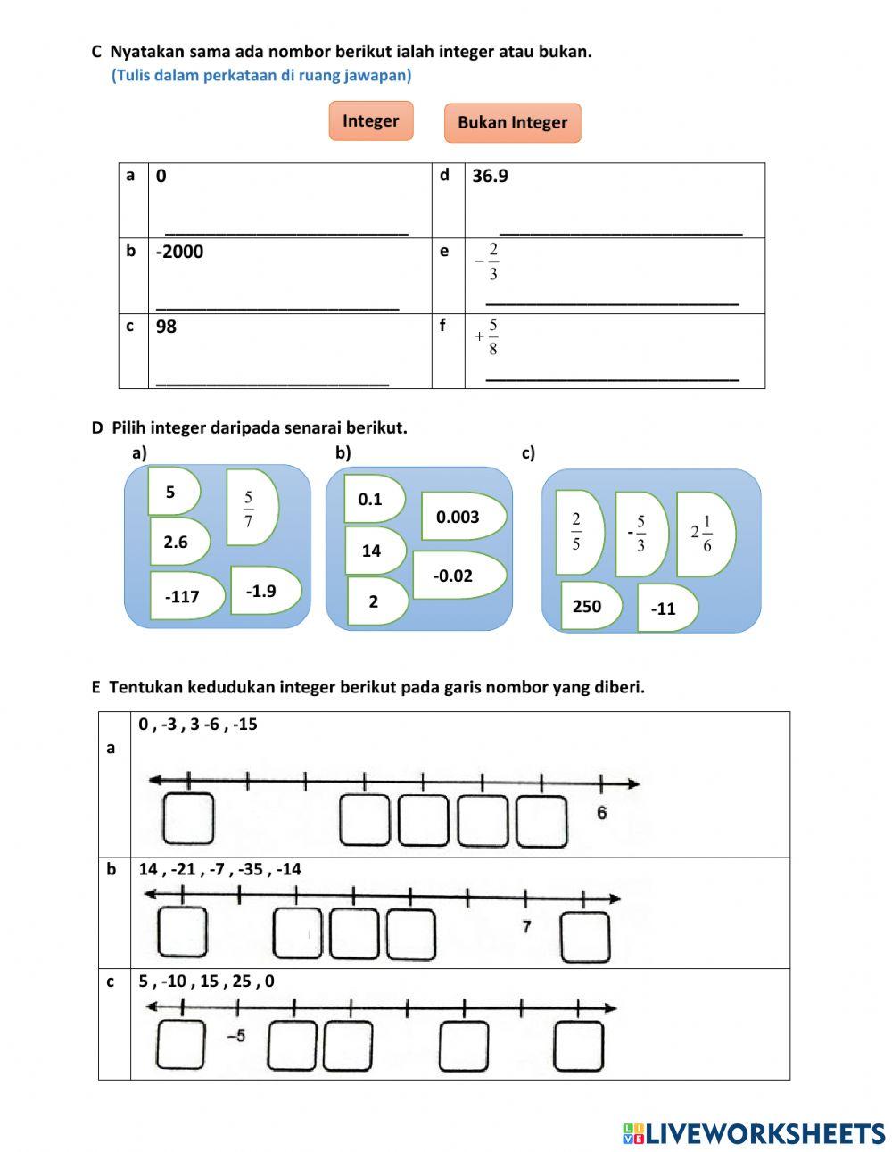 Bab 1 nombor nisbah matematik tingkatan 1