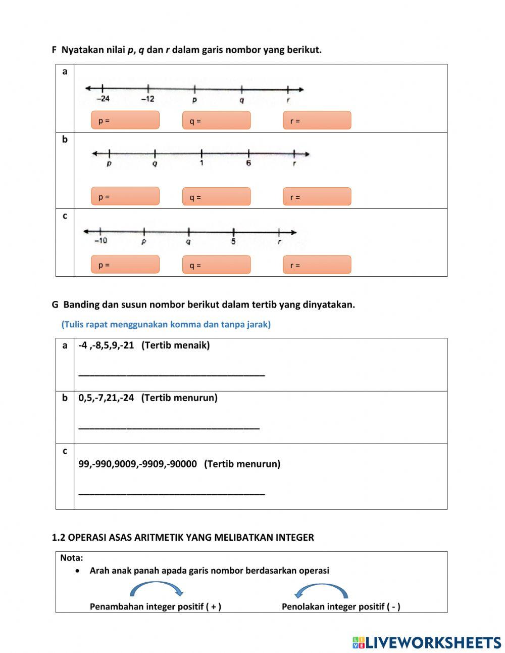 Bab 1 nombor nisbah matematik tingkatan 1 Bab 1 nombor nisbah matematik tingkatan 1