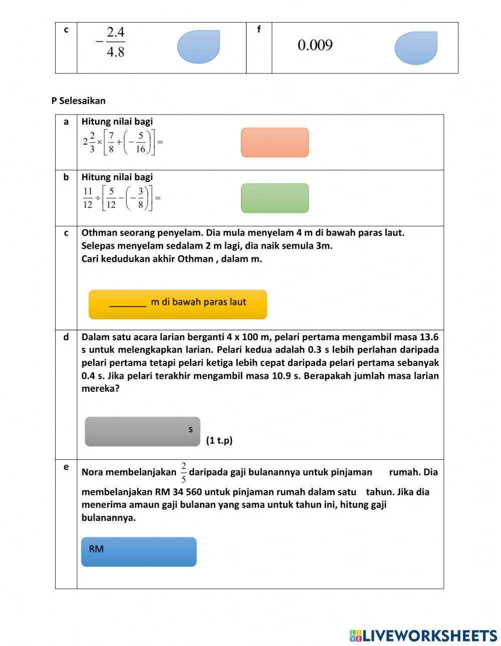 Bab 1 nombor nisbah matematik tingkatan 1