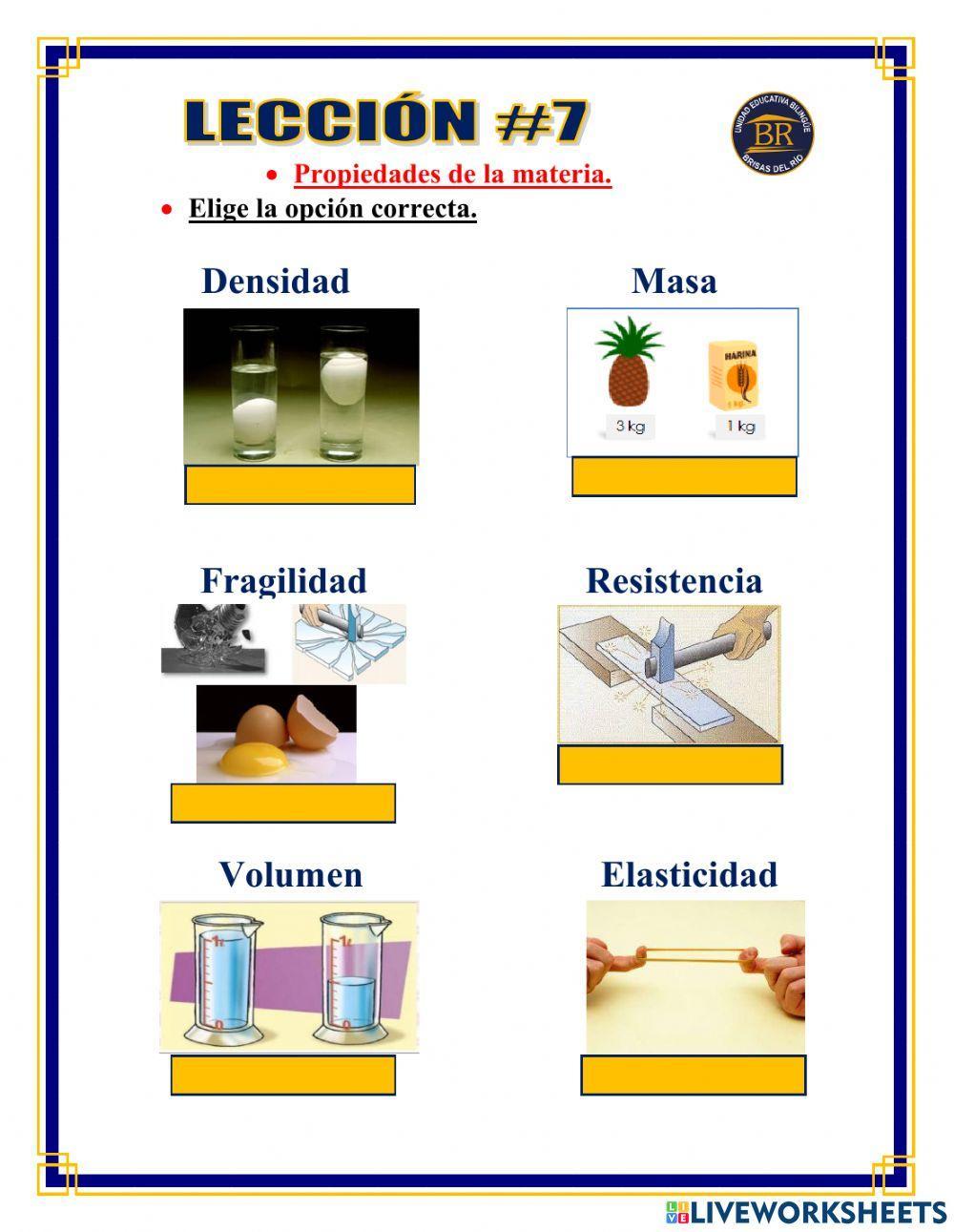 Propiedades de la materia