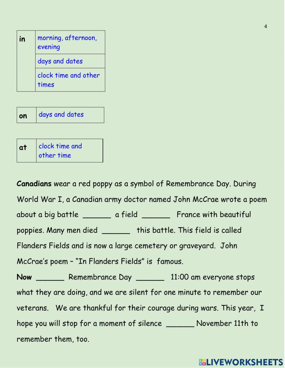 Remembrance Day in Canada