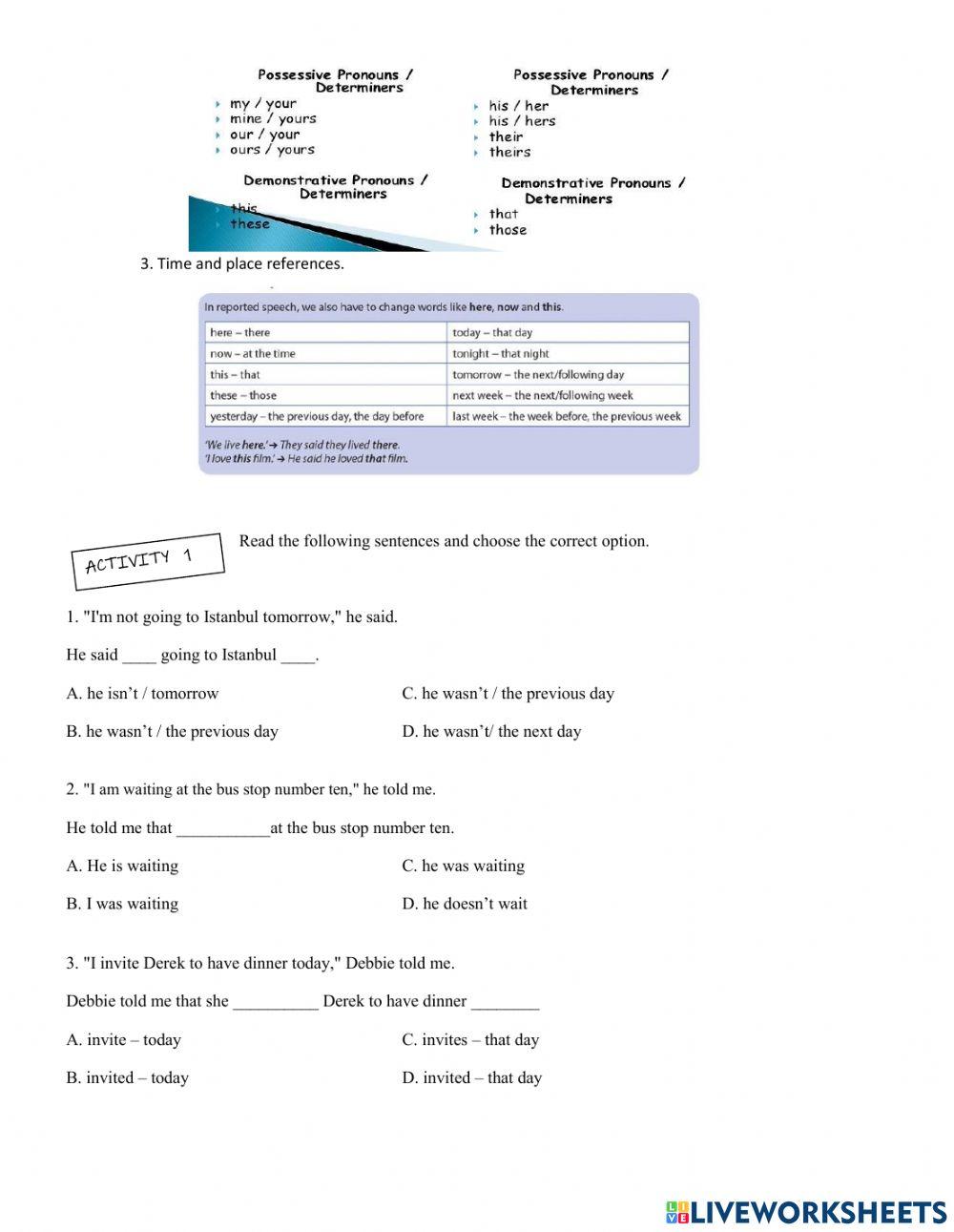 Week 7 use of English