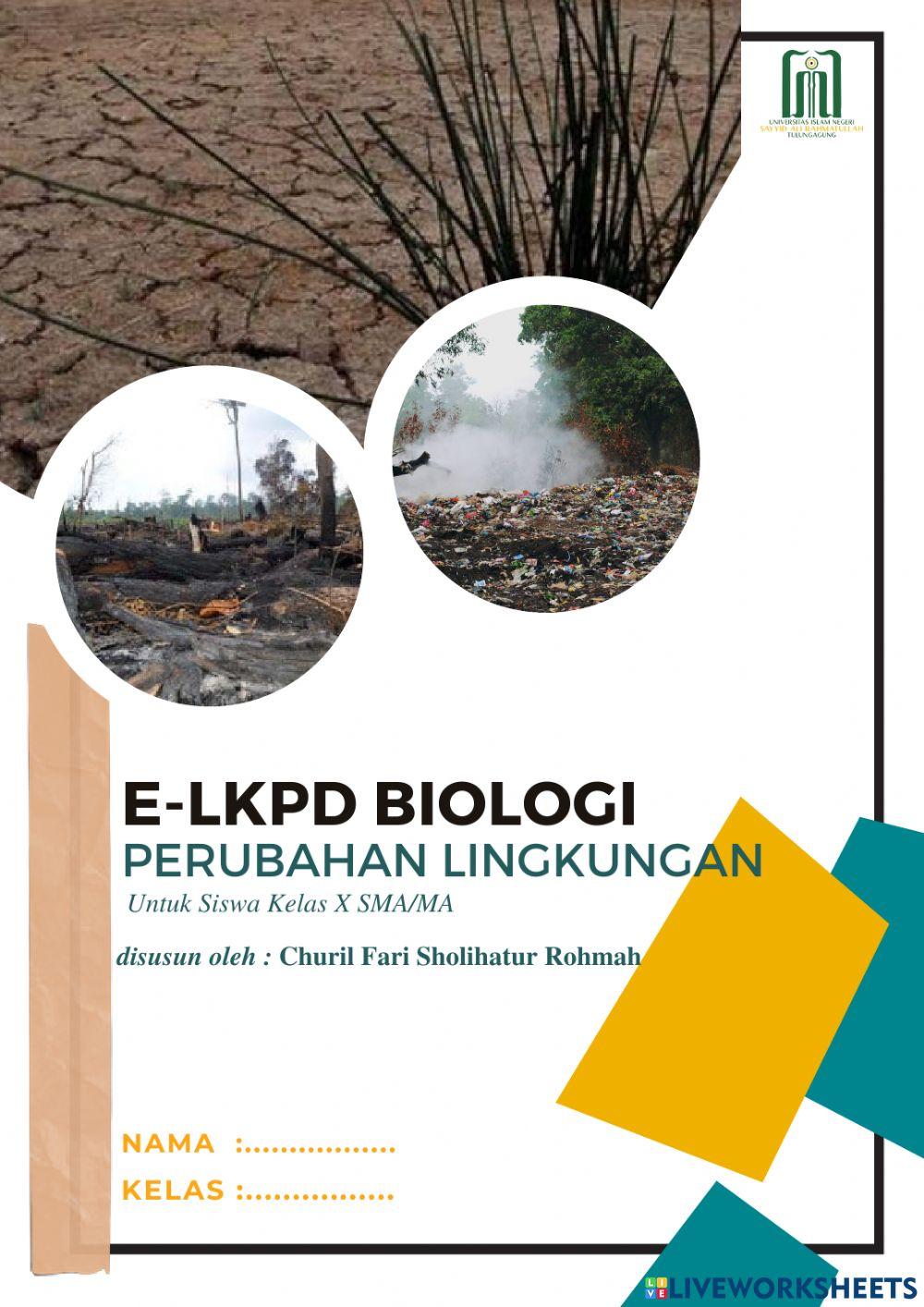 E-lkpd perubahan lingkungan