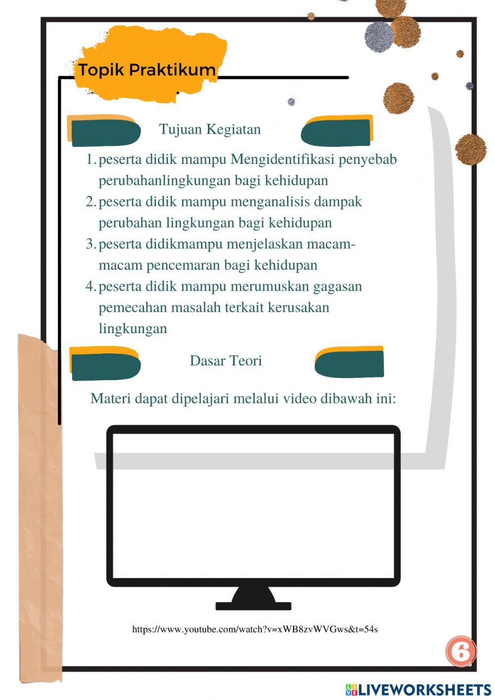 E-lkpd perubahan lingkungan