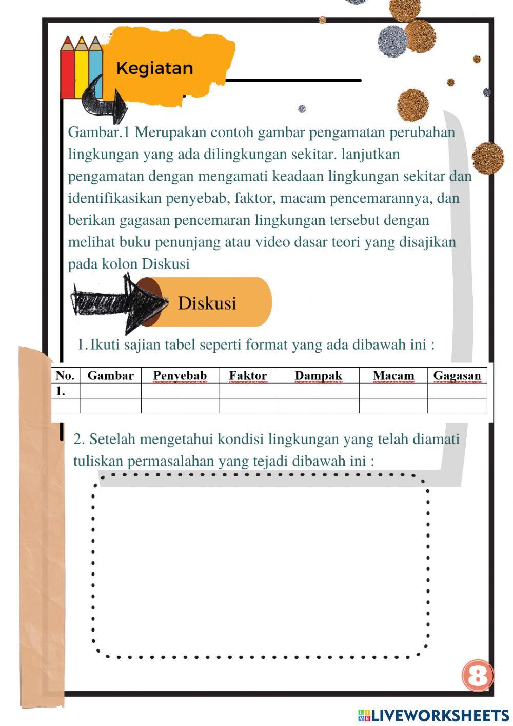 E-lkpd perubahan lingkungan