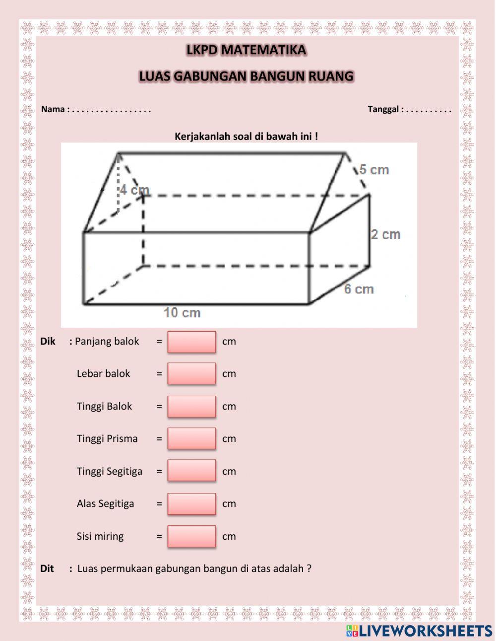 Luas Permukaan Bangun Ruang
