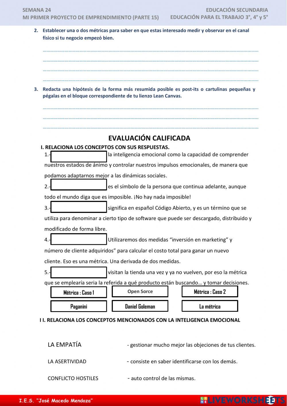 Mi primer proyecto de emprendimiento - XV