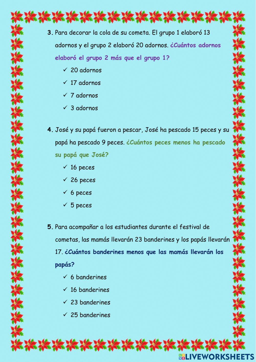 Problemas PAEV Combinación