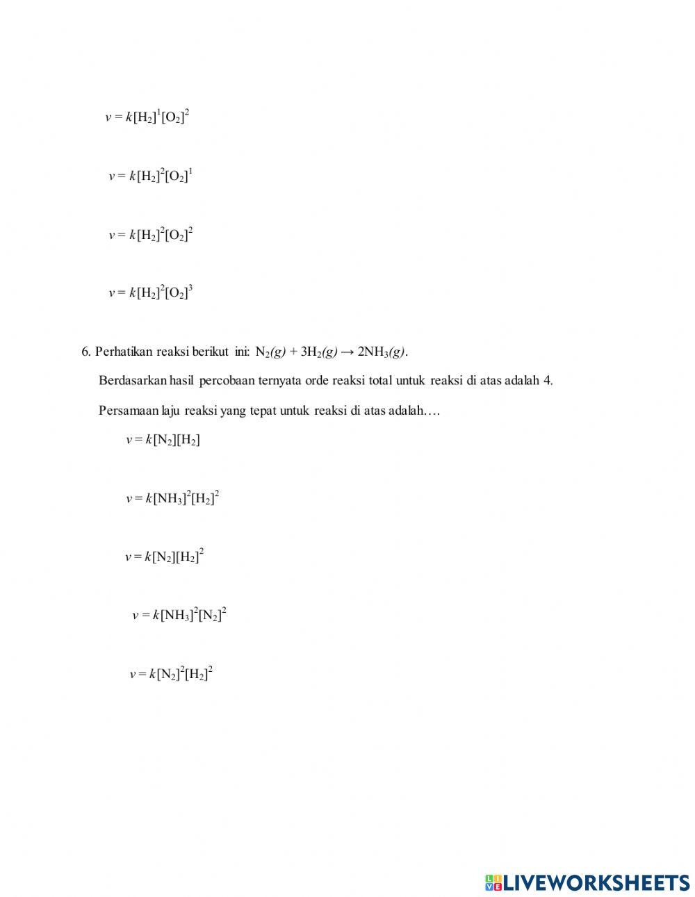 Formatif laju reaksi