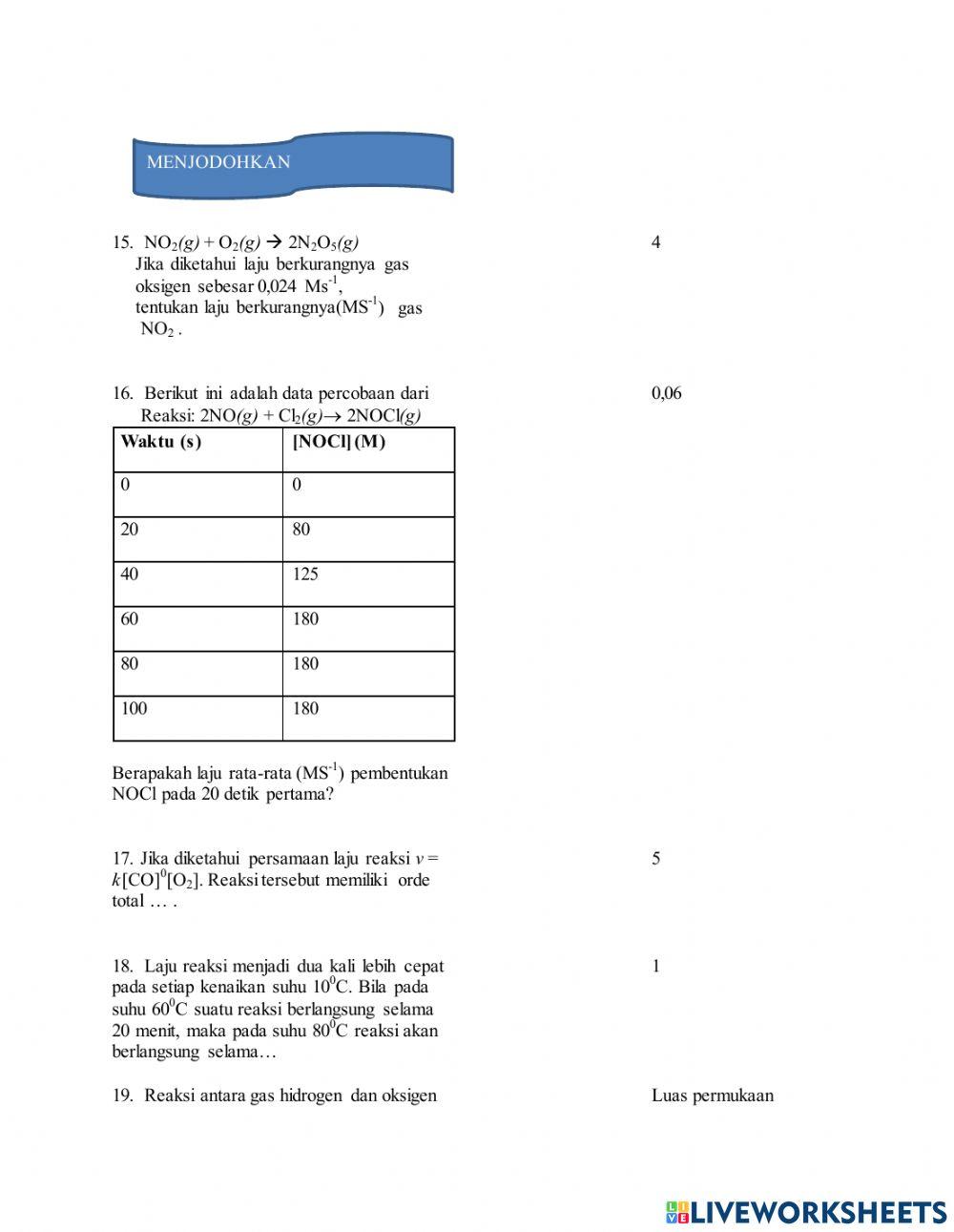 Formatif laju reaksi
