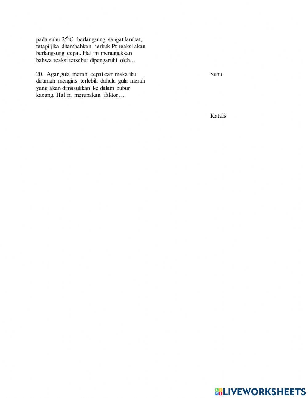 Formatif laju reaksi