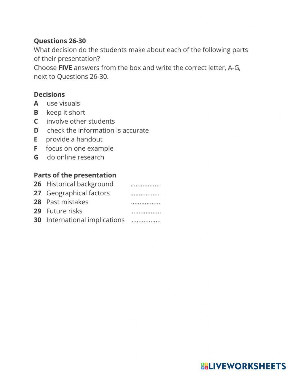Cam 14 test 1 listening sec 3-4