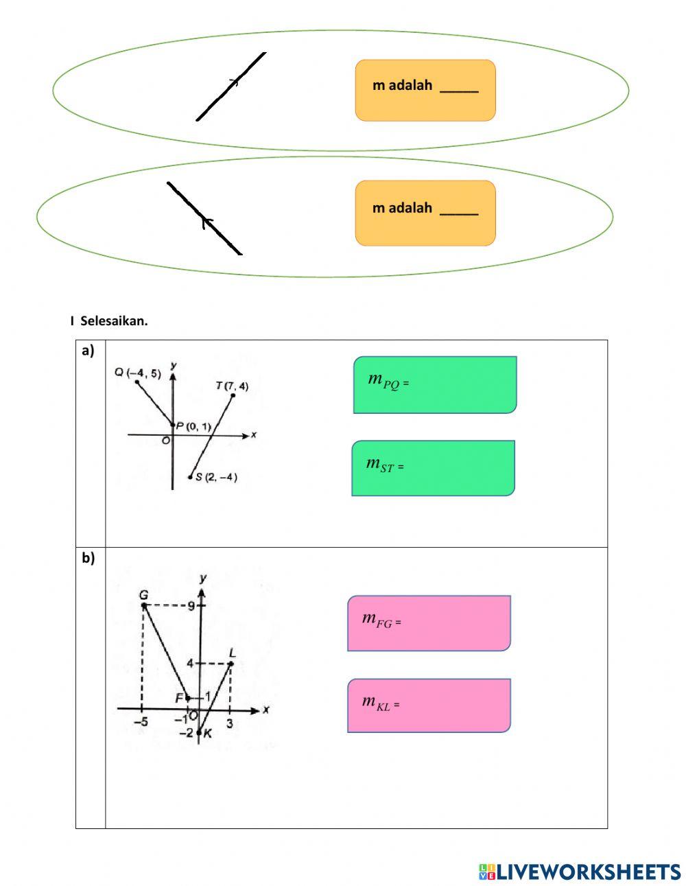 Bab 10 kecerunan garis lurus matematik tingkatan 2