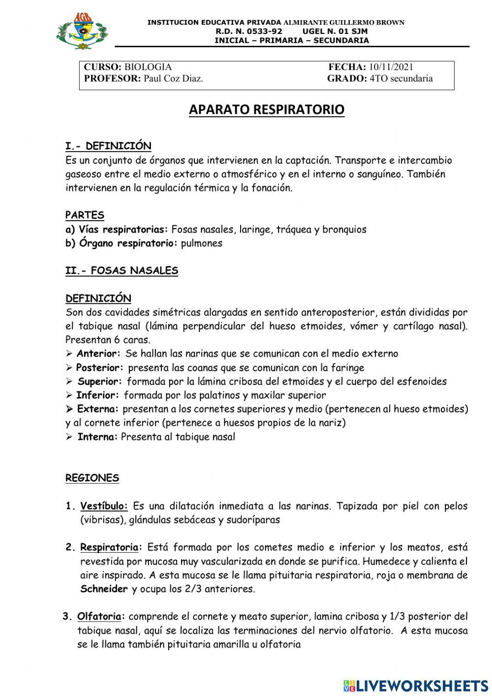 Aparato respiratorio