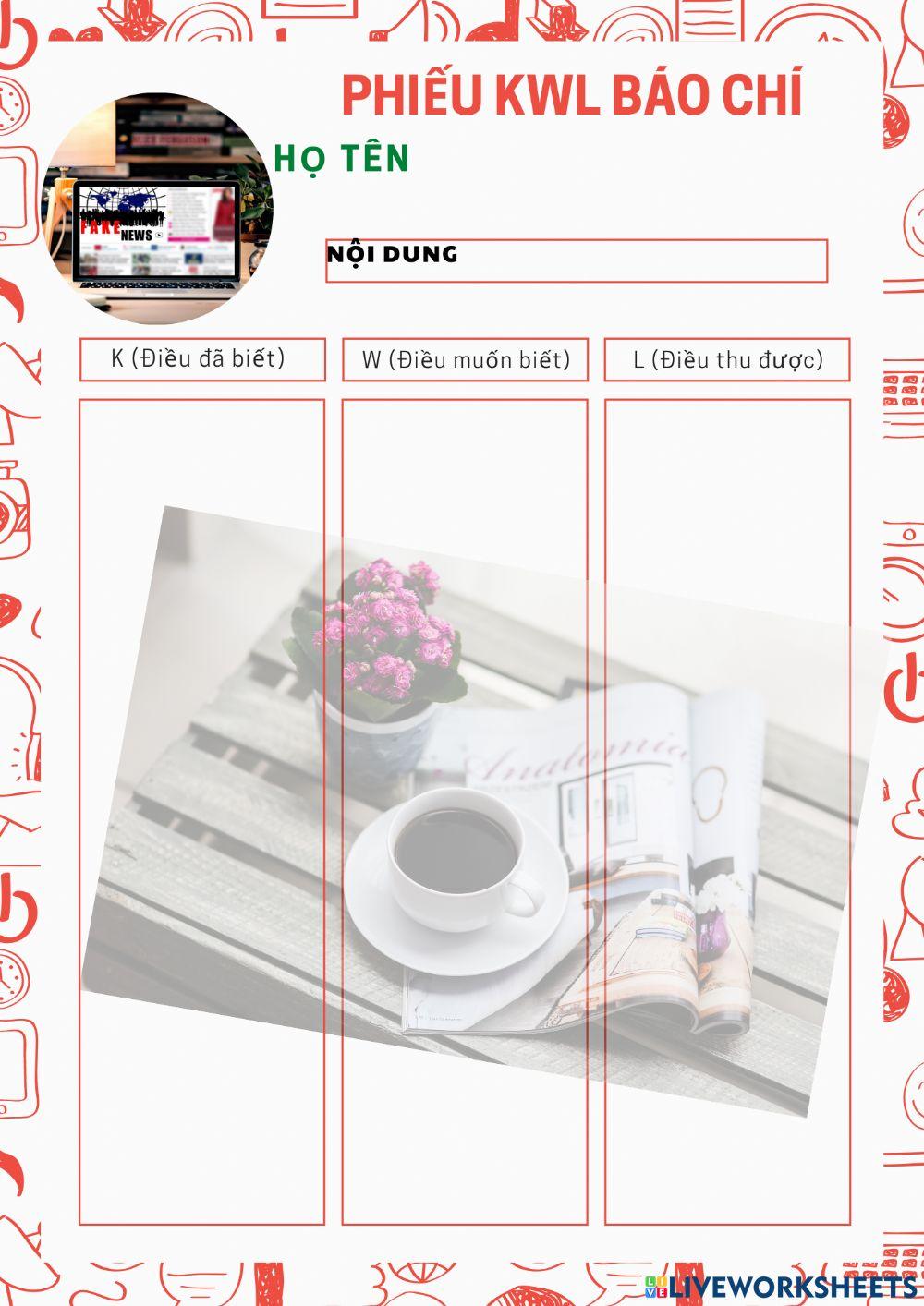 Phiếu kwl báo chí