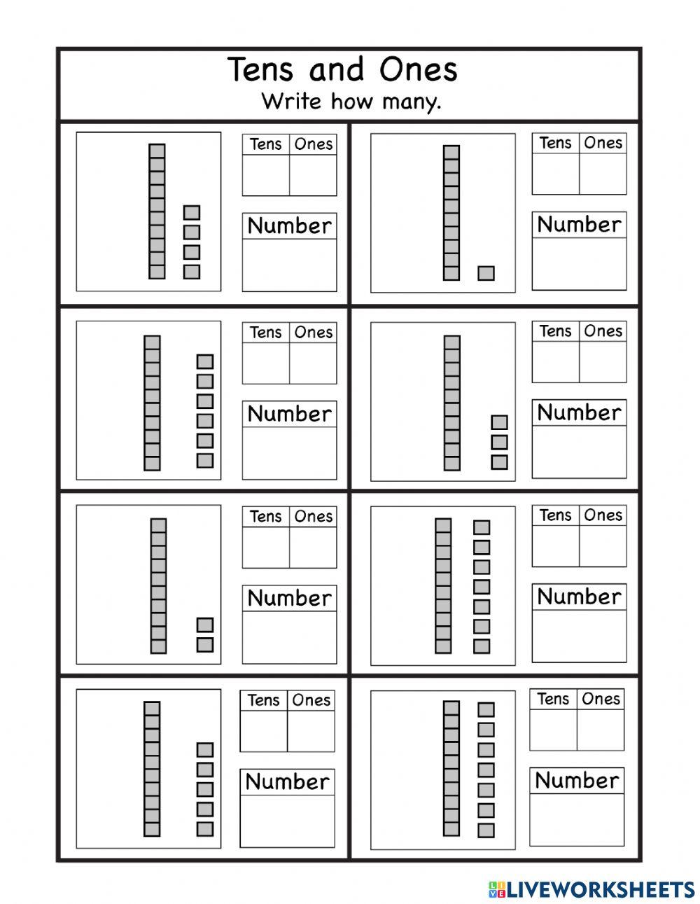 Numbers to 20 - Test