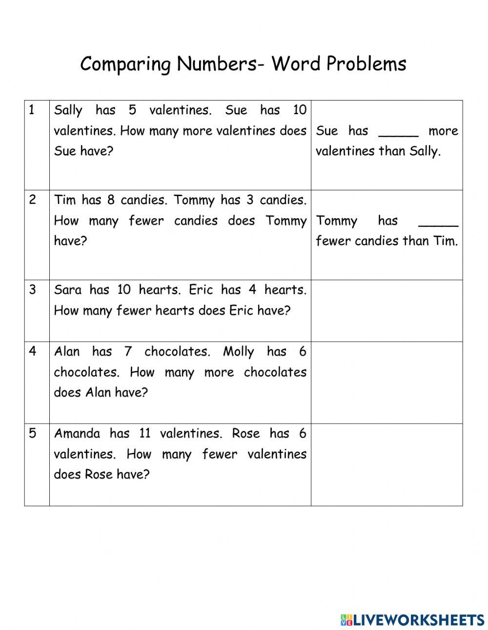 Numbers to 20 - Test