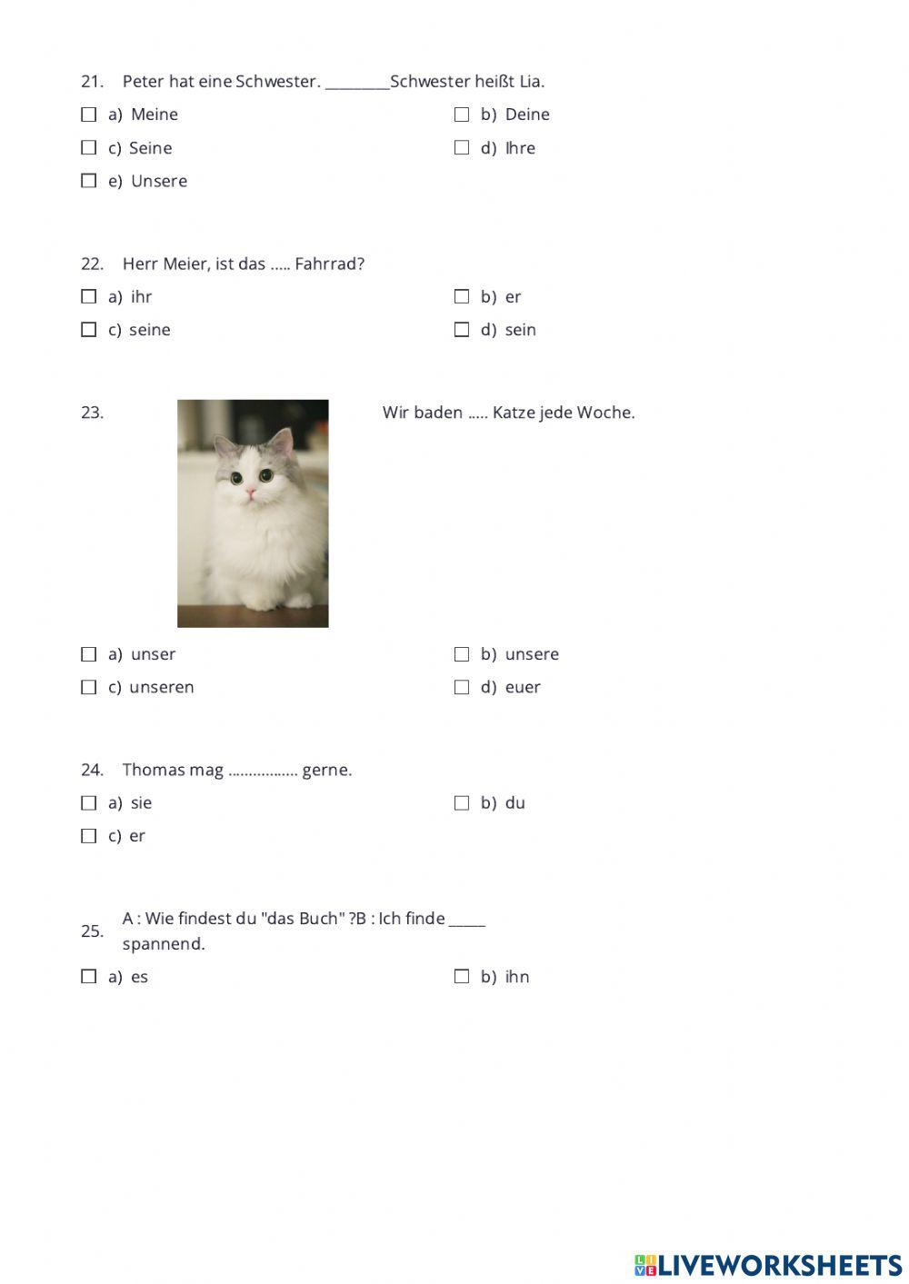 Die Familie und Gramatik