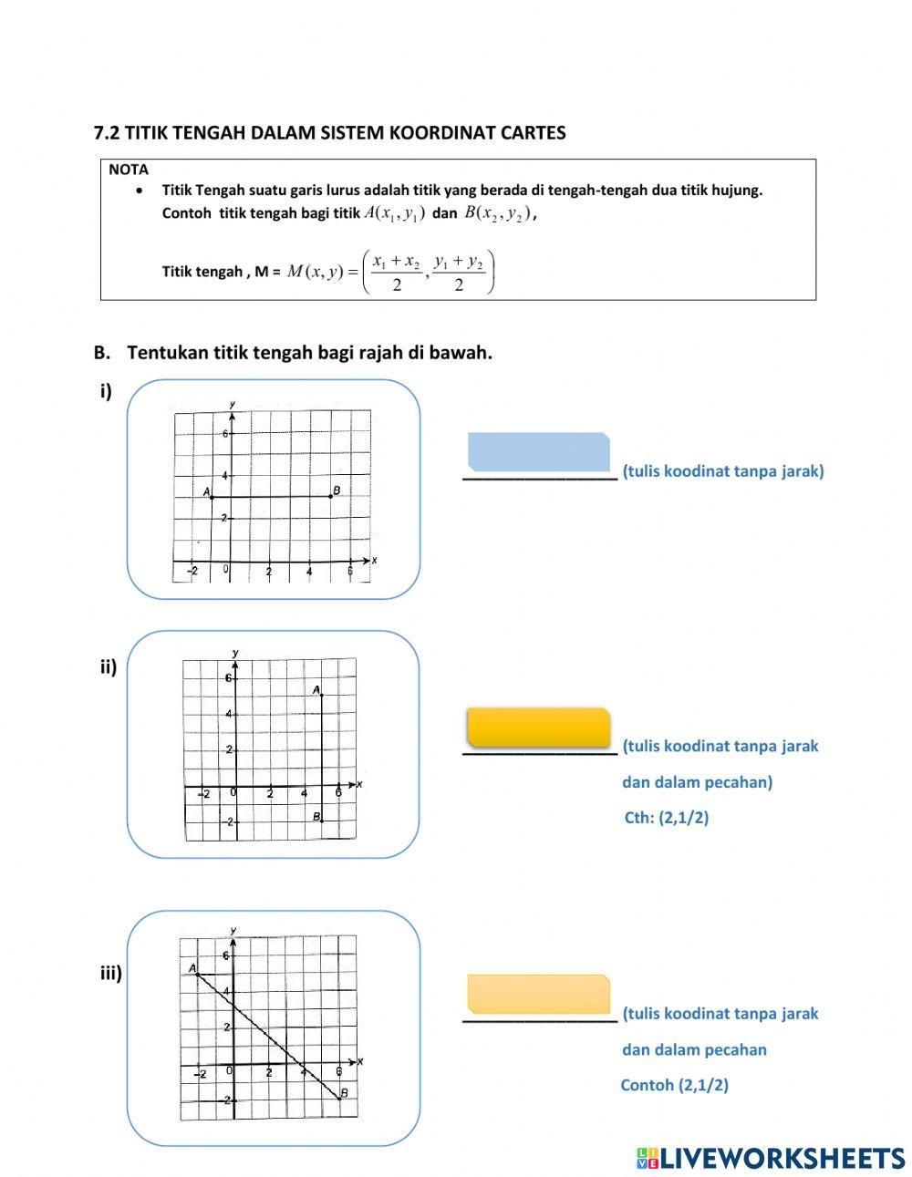 Bab 7 koordinat matematik tingkatan 2