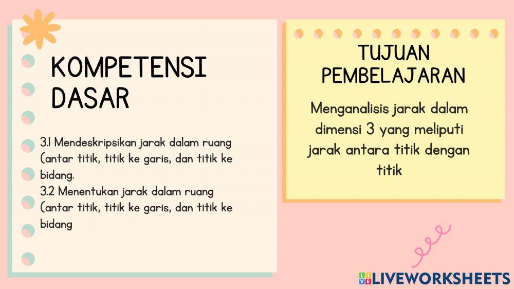 LKPD 1 Jarak Titik ke titik