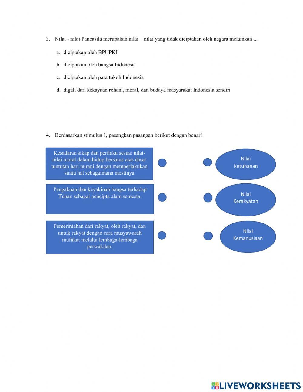 Nilai-Nilai Pancasila