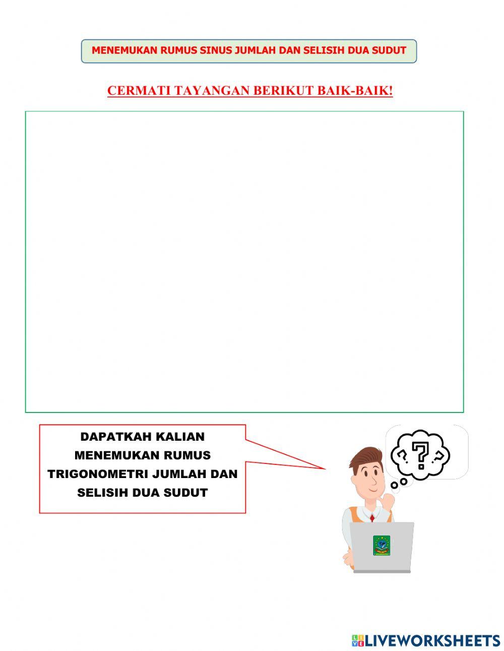 Rumus dinus jumlah selisih sudut