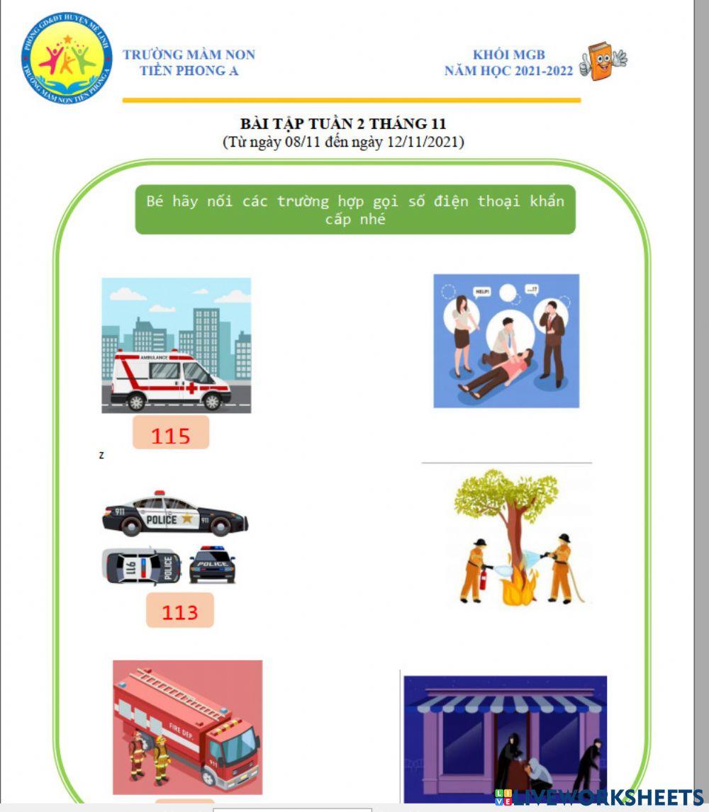 Số điện thoại khẩn cấp