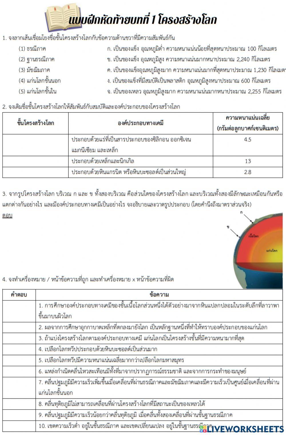 โครงสร้างโลก 1