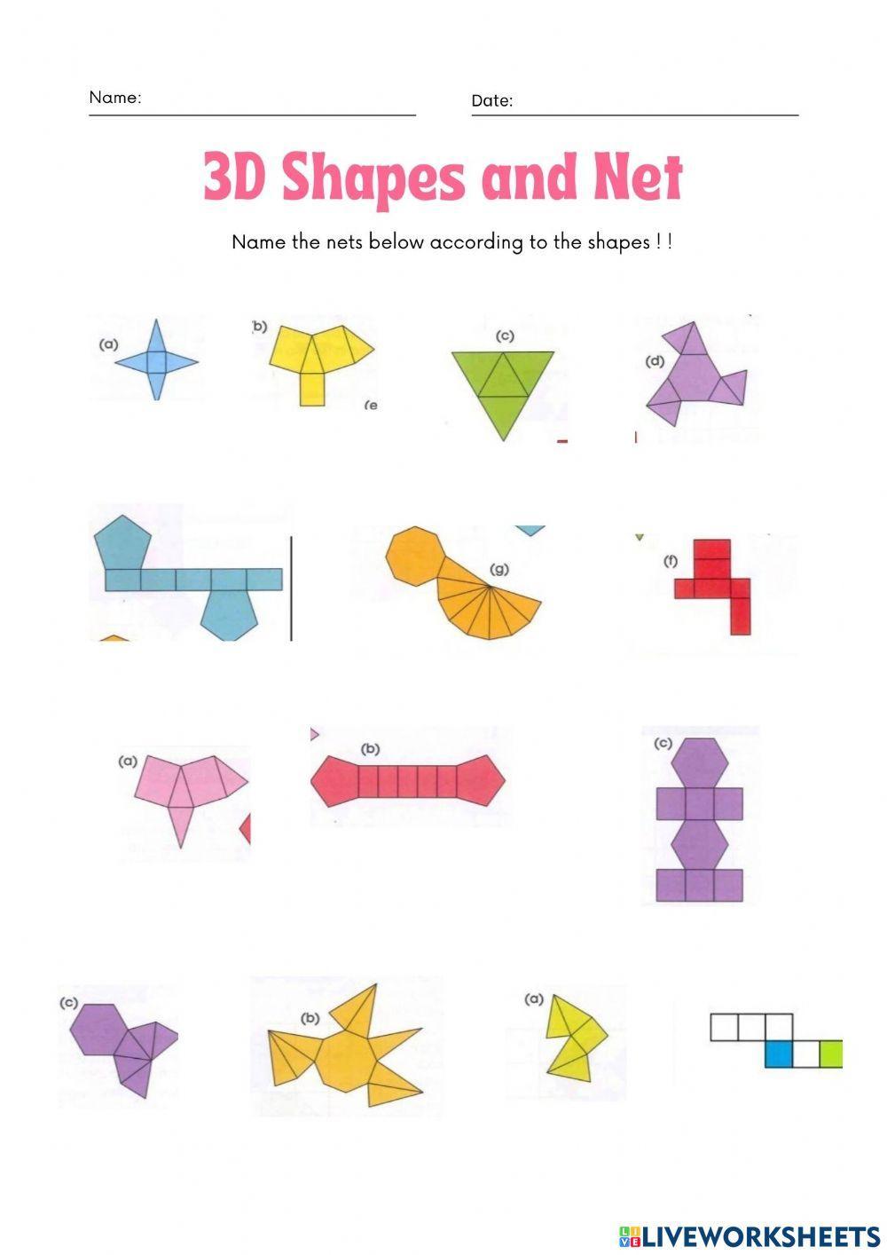 3d SHAPES AND NET