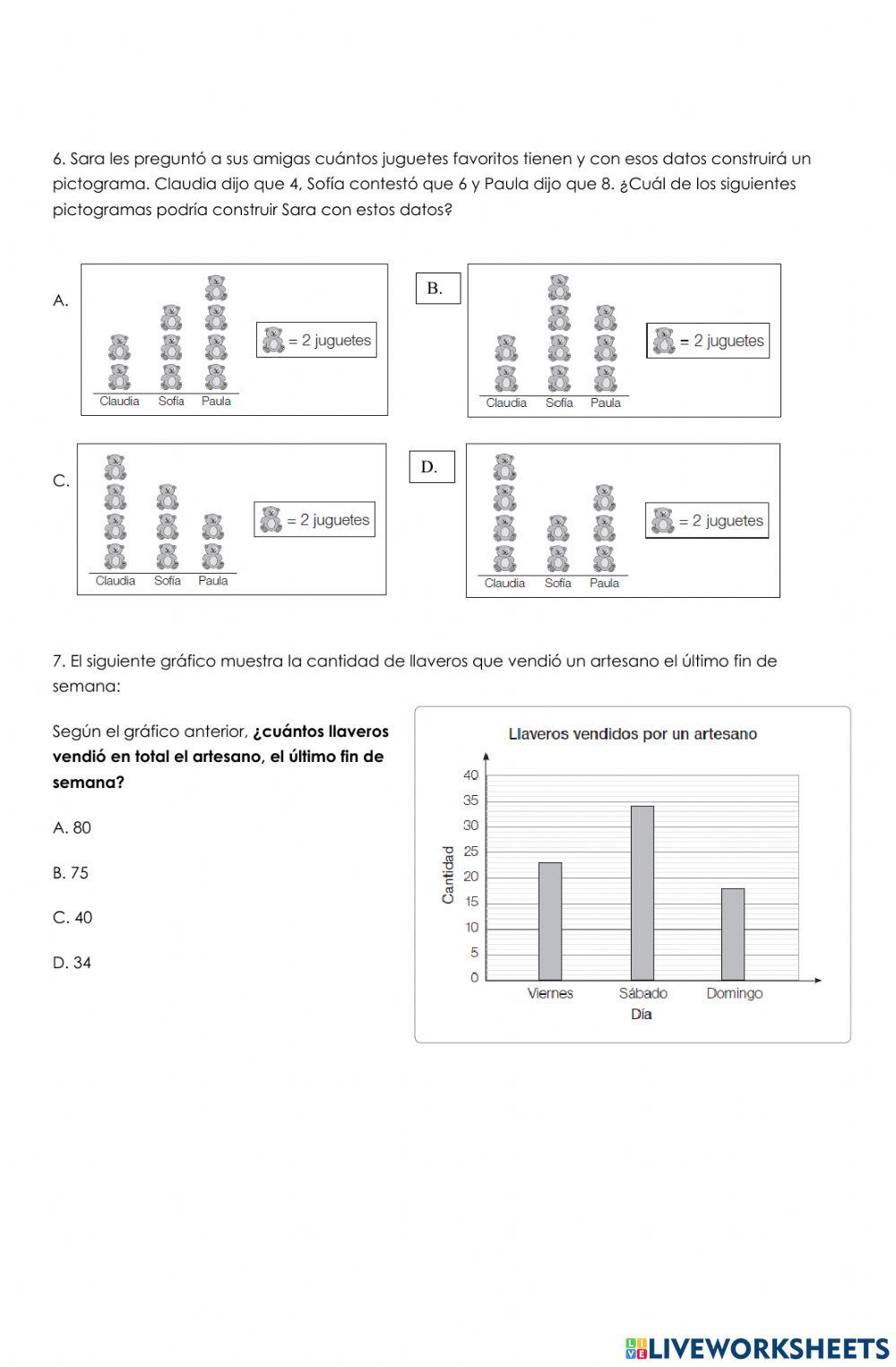 Matemática - gráficos y pictogramas