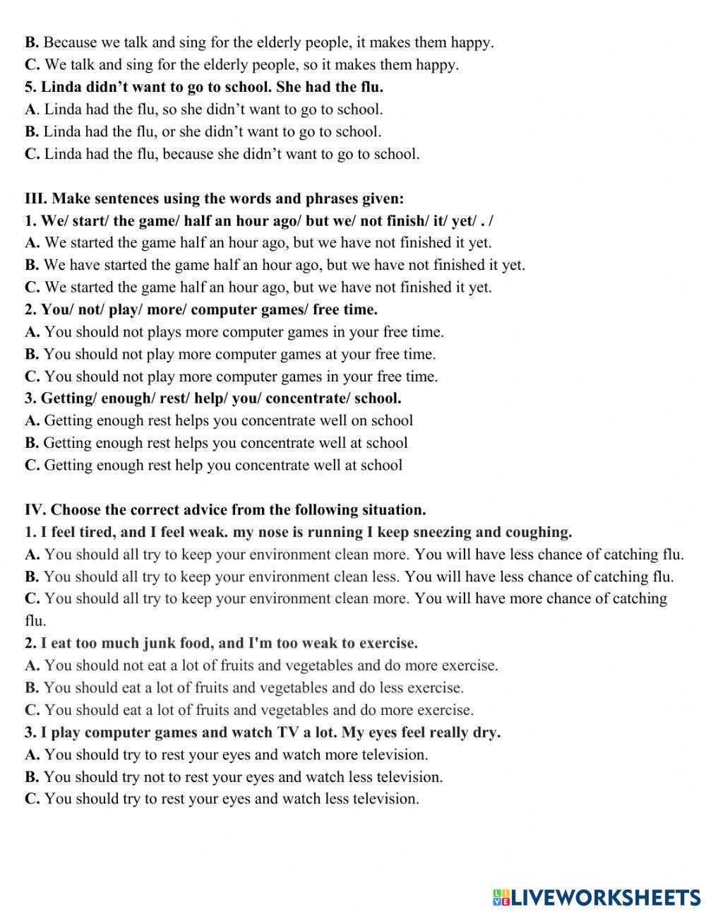 English 7 review mid term test 1.4