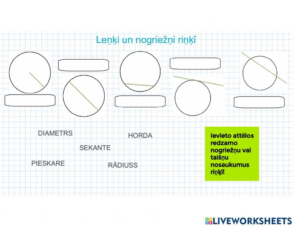 Nogriežņi&taisnes riņķī