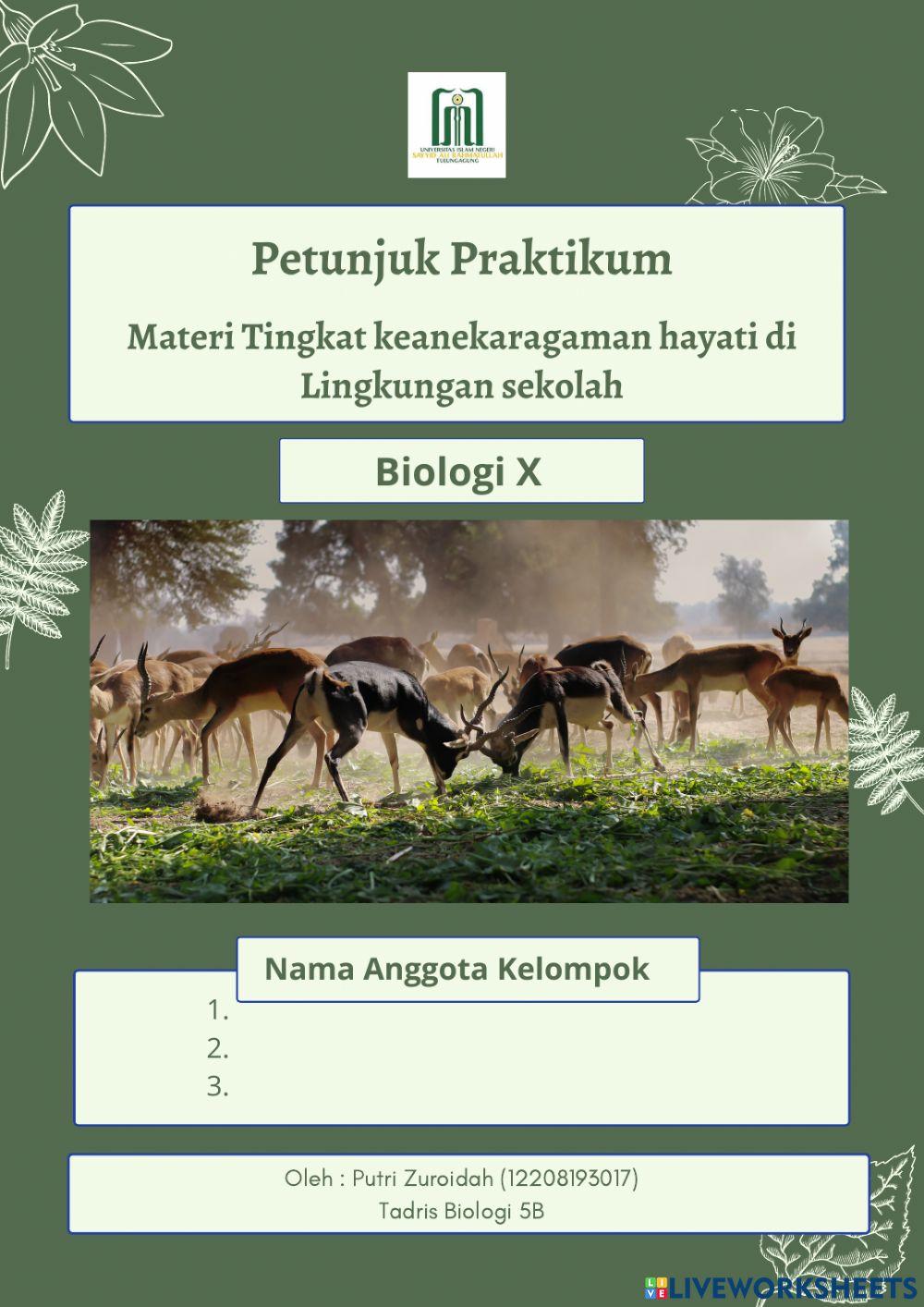 Petunjuk Praktikum Keanekaragaman Hayati