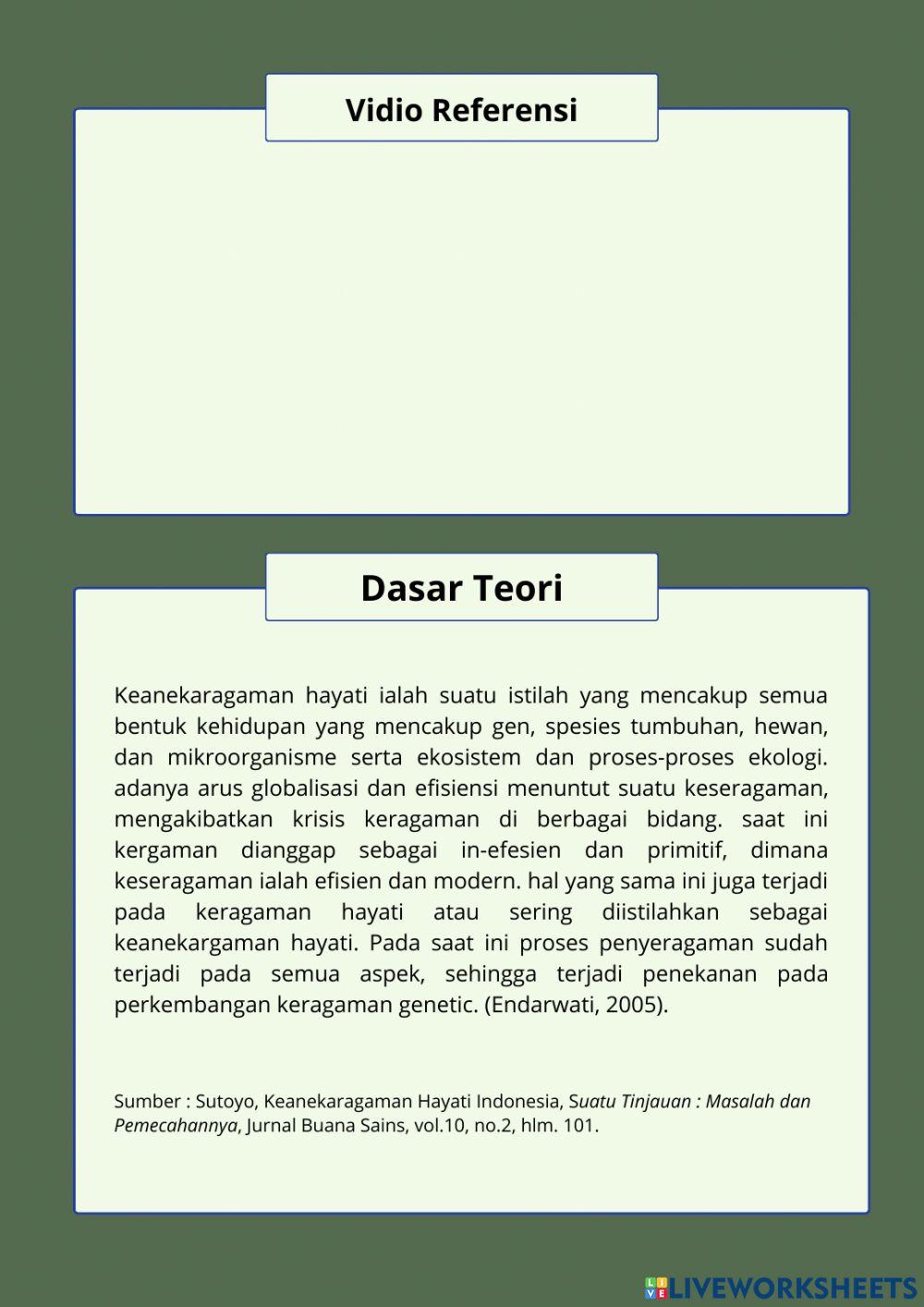 Petunjuk Praktikum Keanekaragaman Hayati