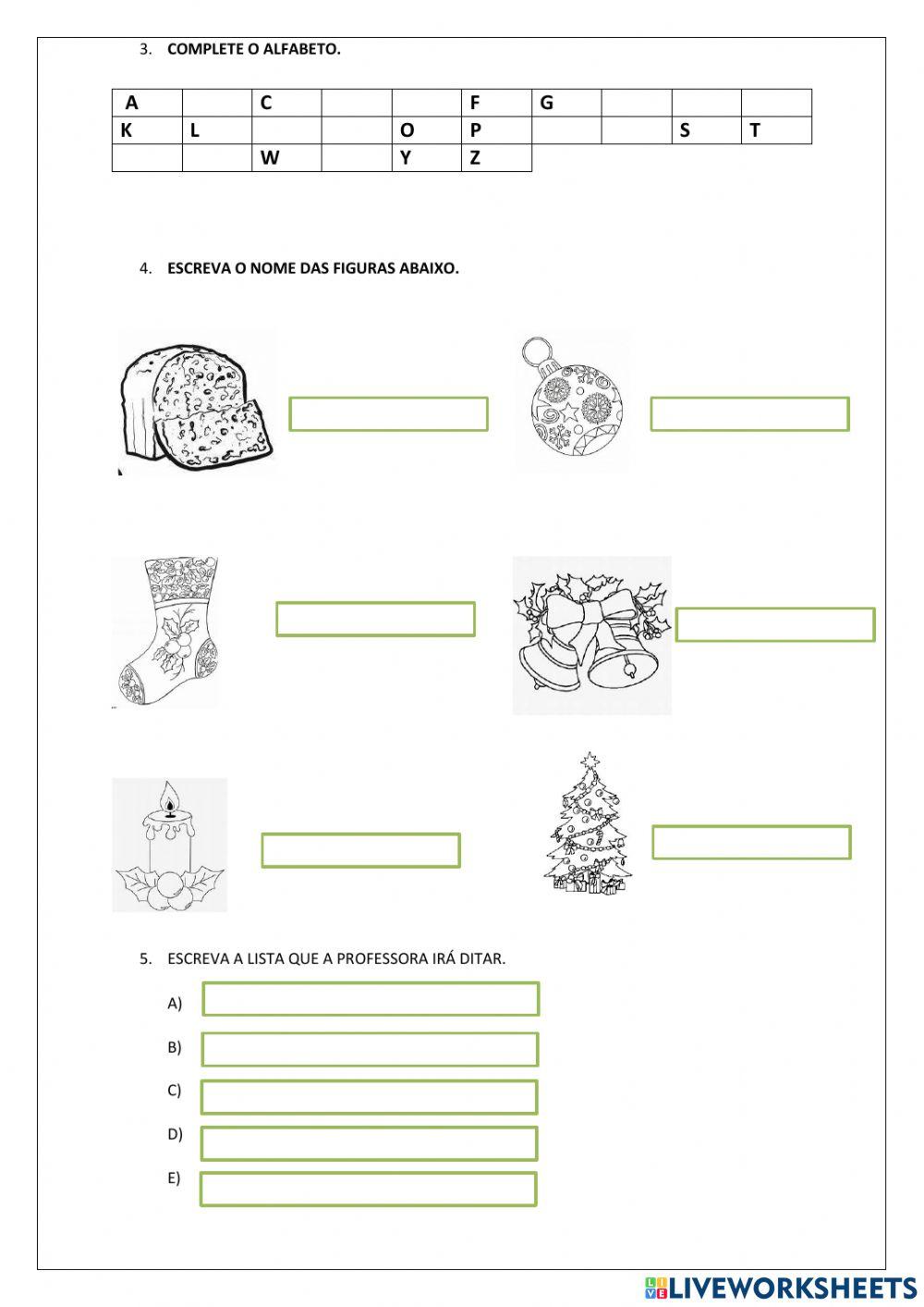 Avaliação de Língua Portuguesa
