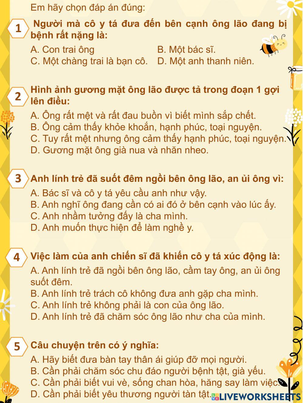 Tiếng Việt 5 - Ôn tập giữa học kì I
