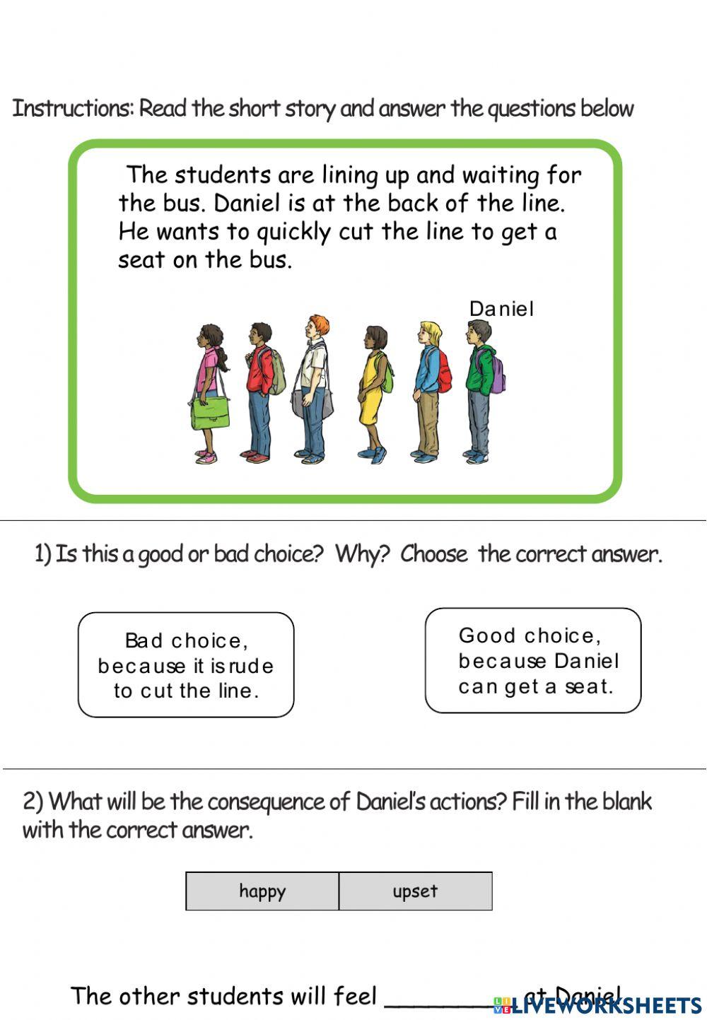 SEL Dec HW Set1 online exercise for Live Worksheets