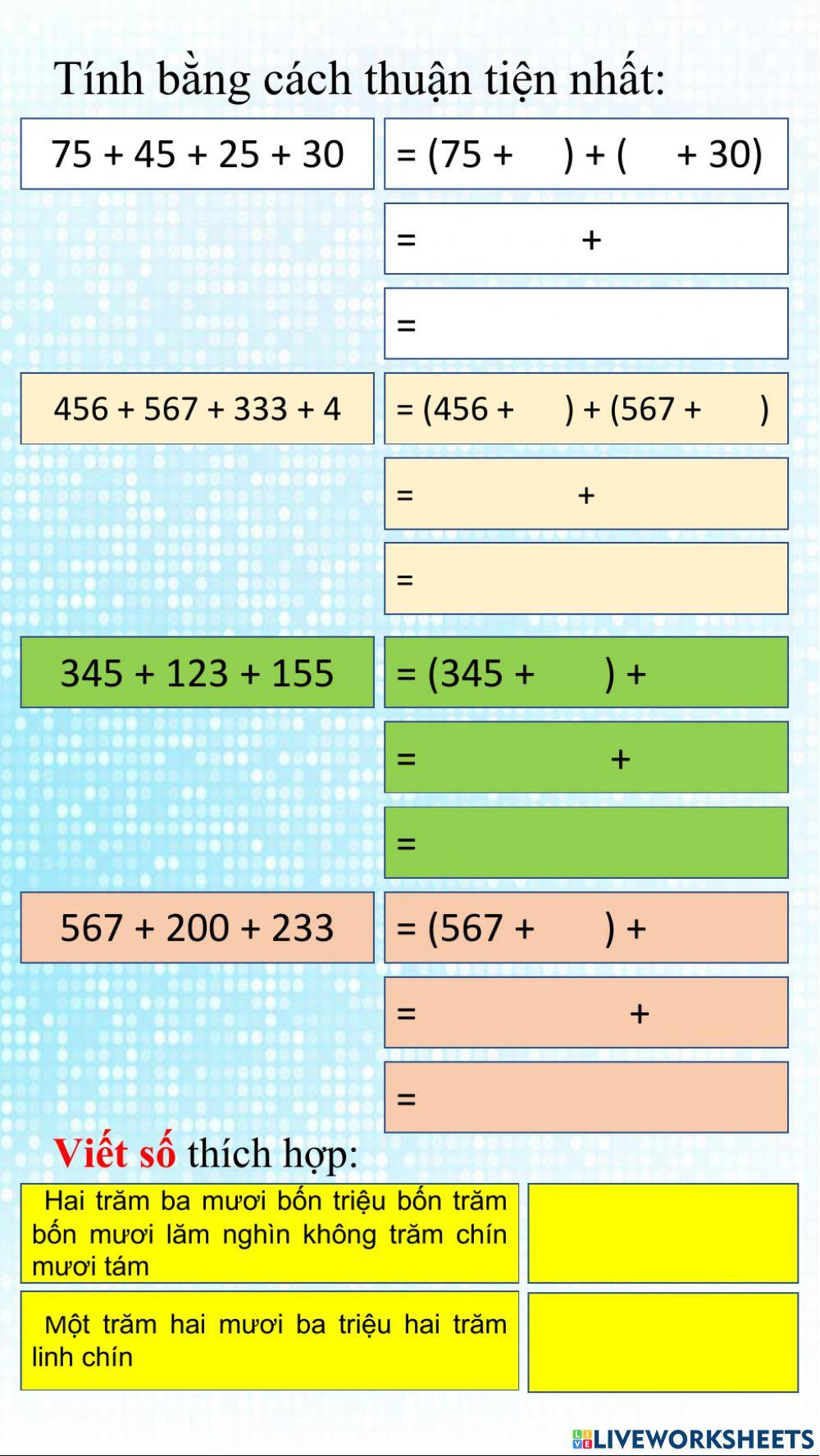 Số tự nhiên lớp 4