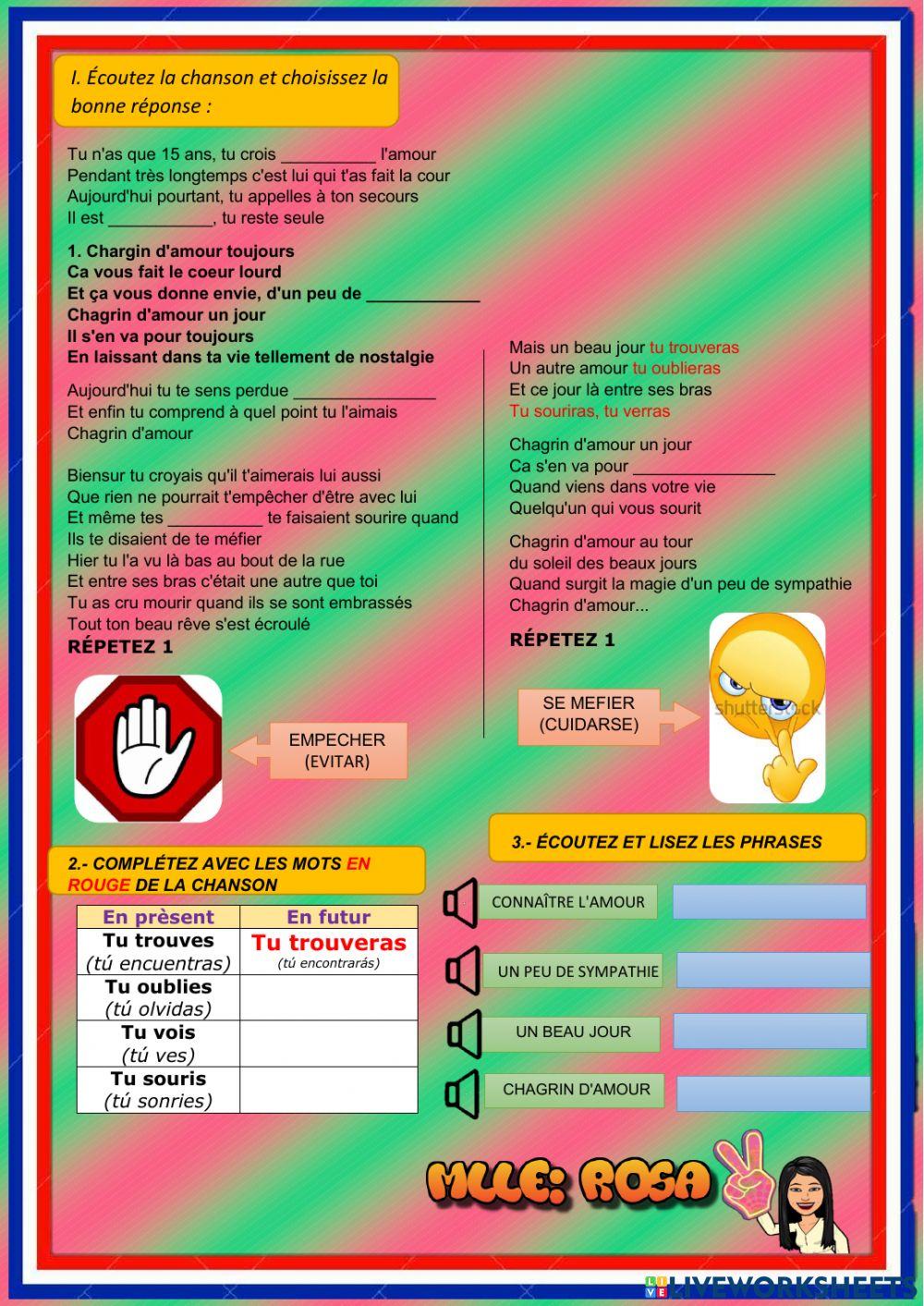 Dorothée- chagrin d'amour