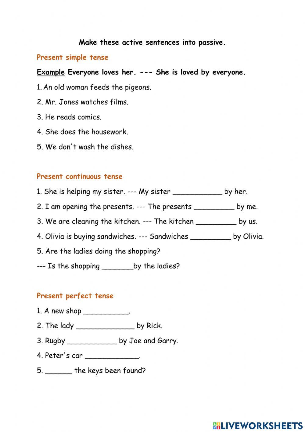 Passive Voice (Present tense)