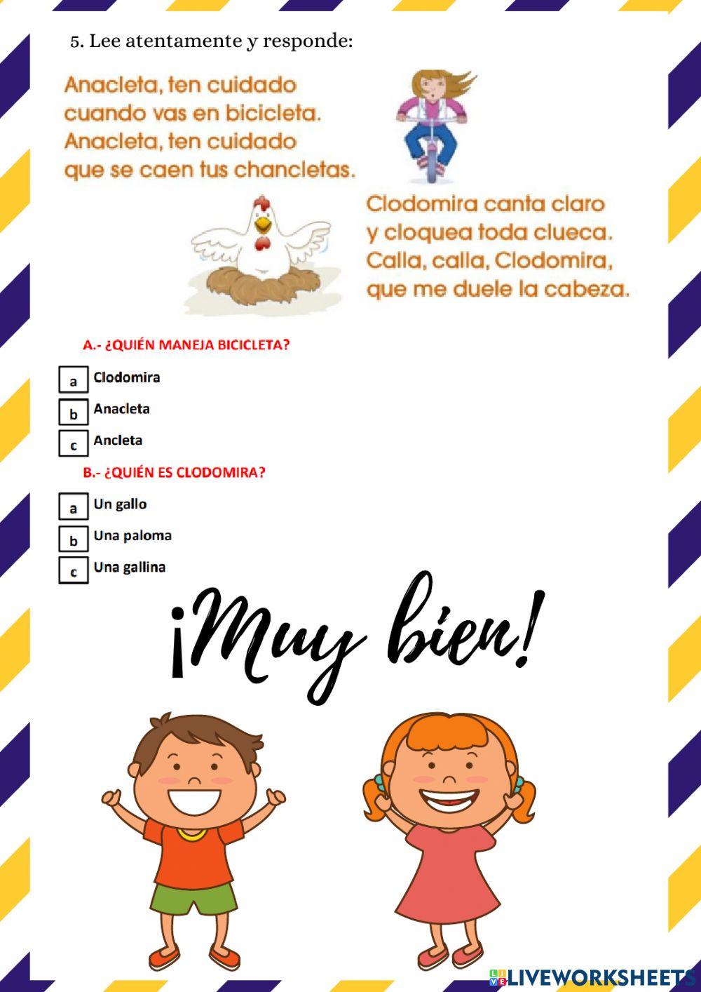 Examen mensual de Comunicación